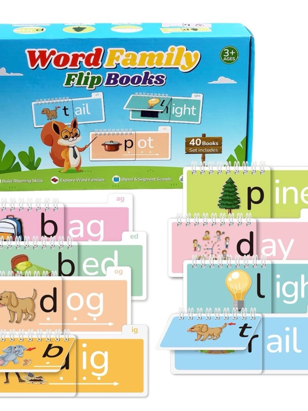 Word Family Flip Books - Colorful Early Reading Set